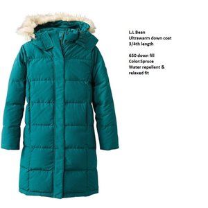 L. L Bean ultrawarm down coat womens